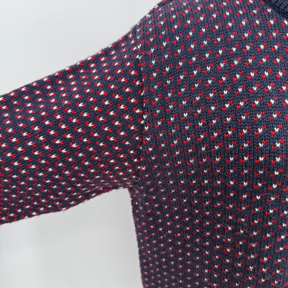 Skjaeveland Of Norway Womens Navy Birds Eye Clasp Cardigan Size Large Wool - Picture 4 of 13